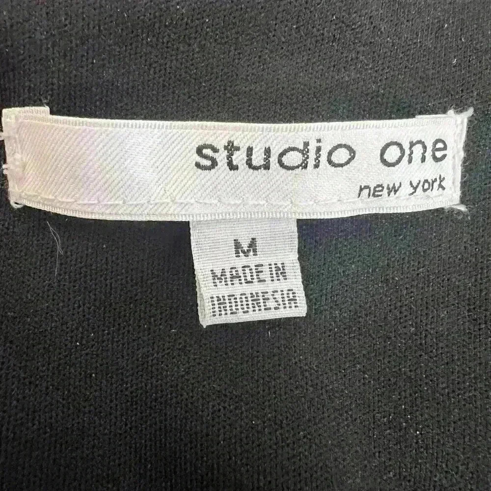 Studio One New York Women's Sheer Sleeves Black‎ Floral Dress Size Medium - Picture 11 of 13
